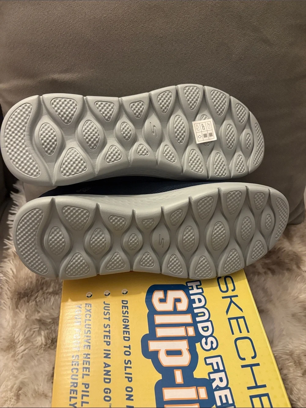 Skechers Navy Slip-On Mesh Casual Loafers